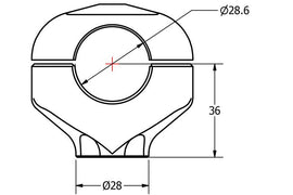 Riser manubrio conico altezza 36 mm