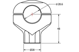 Riser manubrio conico altezza 48 mm