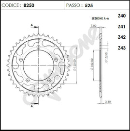 KIT TRASMISSIONE DID APRILIA RSV4 - FACTORY  Cod. 375729000