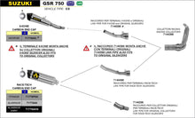 Carica l&#39;immagine nel visualizzatore di Gallery, FRECCIA IMPIANTO SCARICO GSR 750 &#39;11/16 