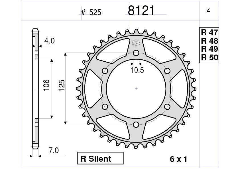 KIT TRASMISSIONE TROFEO TRIUMPH Cod. 256197000