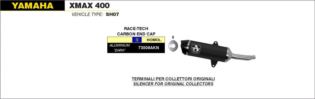 ARROW IMPIANTO SCARICO YAMAHA XMAX 400 '13/16