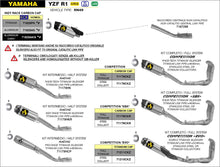 Carica l&#39;immagine nel visualizzatore Galleria, ARROW IMPIANTO SCARICO YAMAHA YZF R1 &#39;17/21