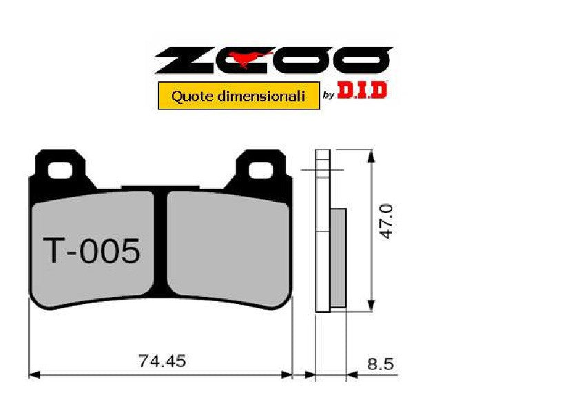 PASTIGLIE OGNIBENE ZCOO HONDA CBR 1000 RR 04/05