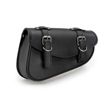Carica l'immagine nel visualizzatore di Gallery, CUSTOM ACCES BORSA LATERALE DESTRA MOD. DETROIT NERO - COD. AP0002N - Presenta due chiusure con fibbia. Dimensioni (HxL): 200 x