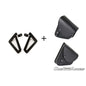 CUSTOM ACCES COPPIA DI BORSE LATERALI MOD. BARCELONA CON SUPPORTI NERO - COD. APB002N - Presenta una chiusura. Dimensioni: