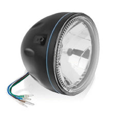 Carica l'immagine nel visualizzatore di Gallery, CUSTOM ACCES FARO CENTRALE COLORE NERO - Omologato. Lunghezza: 137 mm. Diametro: 140 mm. (5-1/2)-OFFERTA