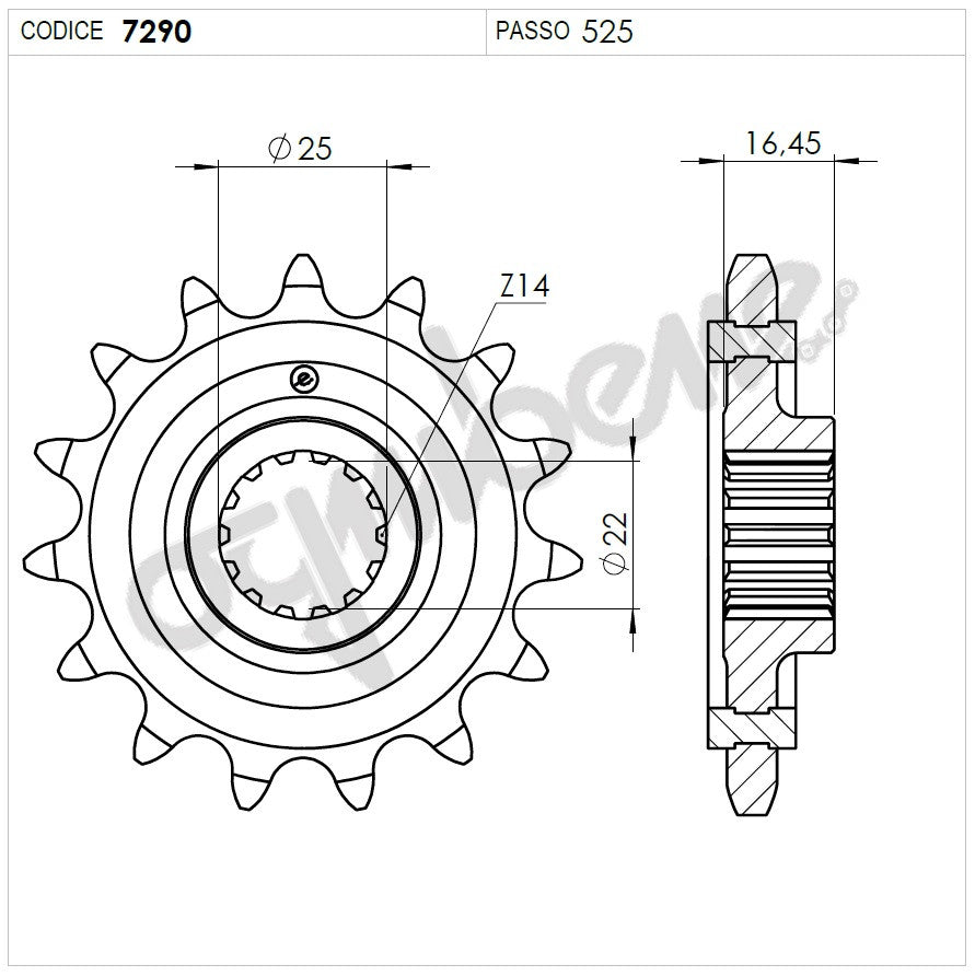 KIT TRASMISSIONE TROFEO DUCATI Cod. 2559281541