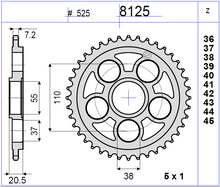 Carica l&#39;immagine nel visualizzatore Galleria, KIT TRASMISSIONE DID DUCATI Cod. 375691000