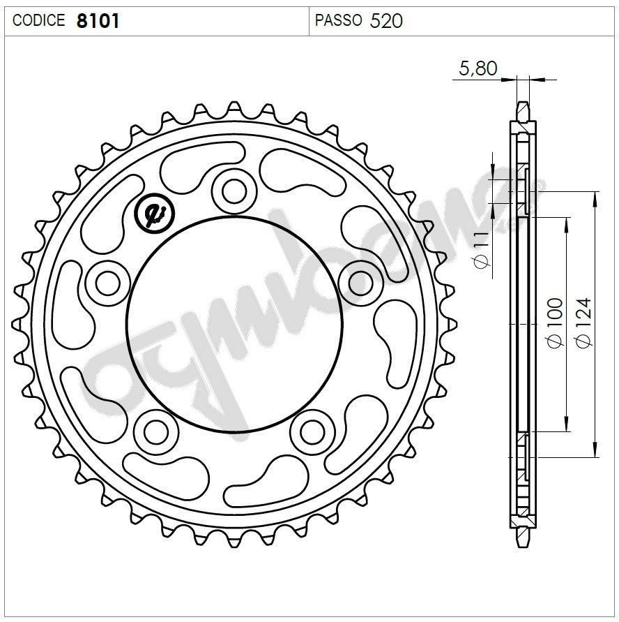 KIT TRASMISSIONE DID DUCATI Cod. 376152000