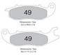 OGNIBENE HONDA MSX 125 BRAKE PADS 