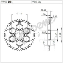 Carica l&#39;immagine nel visualizzatore Galleria, KIT TRASMISSIONE TROFEO DUCATI Cod. 255740000