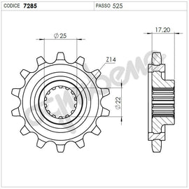 DUCATI TROPHY TRANSMISSION KIT Code 2559231440 