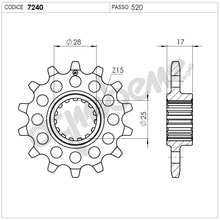 Carica l&#39;immagine nel visualizzatore di Gallery, KIT TRASMISSIONE DID RACING DUCATI Cod. 37A280