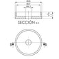 PUIG ADATTATORE SPECCHIETTO RETROVISORE PER APRILIA TUONO V4 FACTORY 19-20 NERO