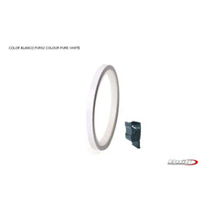 Carica l'immagine nel visualizzatore di Gallery, PUIG ADESIVI CERCHI BIANCO METALLIZZATO - Striscia con applicatore - Un kit utilizzabile 2 ruote - Dimensioni: 7x6 mm - Gomme
