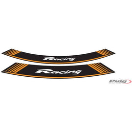 PUIG ADESIVI CERCHI CON LOGO RACING COLORE ARANCIONE