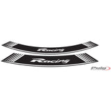 PUIG ADESIVI CERCHI CON LOGO RACING COLORE BIANCO