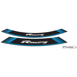 PUIG ADESIVI CERCHI CON LOGO RACING COLORE BLU