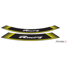 Carica l'immagine nel visualizzatore di Gallery, PUIG ADESIVI CERCHI CON LOGO RACING COLORE GIALLO