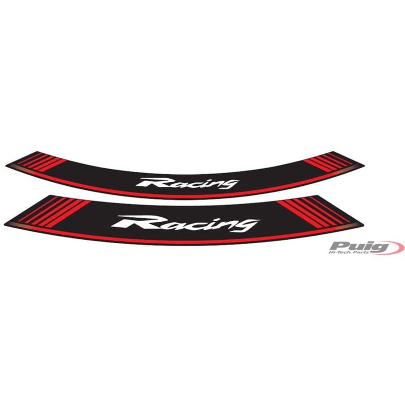 PUIG ADESIVI CERCHI CON LOGO RACING COLORE ROSSO