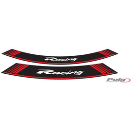 PUIG ADESIVI CERCHI CON LOGO RACING COLORE ROSSO