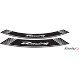 PUIG ADESIVI CERCHI CON LOGO RACING COLORE SILVER