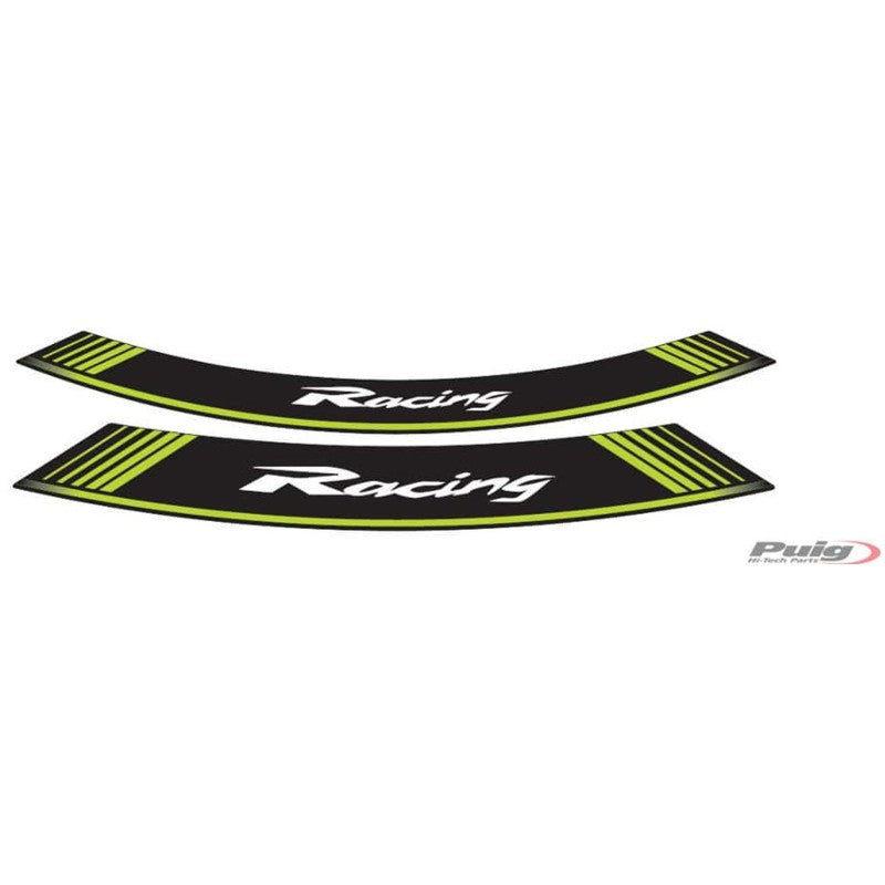 PUIG ADESIVI CERCHI CON LOGO RACING COLORE VERDE