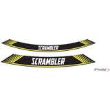PUIG ADESIVI CERCHI DUCATI SCRAMBLER GIALLO - Il set consiste di 8 strisce adesive - COD. 9134G