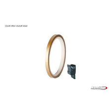 Carica l'immagine nel visualizzatore di Gallery, PUIG ADESIVI CERCHI GIALLO OPACO - Striscia con applicatore - Un kit utilizzabile 2 ruote - Dimensioni: 7x6 mm - Gomme 16-18 -