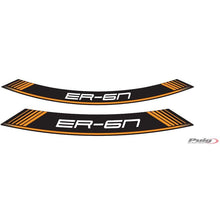 Carica l'immagine nel visualizzatore di Gallery, PUIG ADESIVI CERCHI KAWASAKI ER-6N/F ARANCIONE - Il set consiste di 8 strisce adesive - COD. 9311T