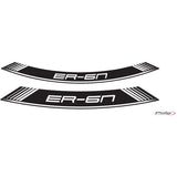 PUIG ADESIVI CERCHI KAWASAKI ER-6N/F BIANCO - Il set consiste di 8 strisce adesive - COD. 9311B