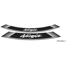 Carica l'immagine nel visualizzatore di Gallery, PUIG ADESIVI CERCHI KAWASAKI NINJA BIANCO - Il set consiste di 8 strisce adesive - COD. 5528B