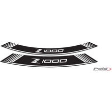 Carica l'immagine nel visualizzatore di Gallery, PUIG ADESIVI CERCHI KAWASAKI Z1000 BIANCO - Il set consiste di 8 strisce adesive - COD. 7590B