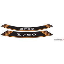 Carica l'immagine nel visualizzatore di Gallery, PUIG ADESIVI CERCHI KAWASAKI Z750 ARANCIONE - Il set consiste di 8 strisce adesive - COD. 5545T