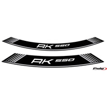 Carica l'immagine nel visualizzatore di Gallery, PUIG ADESIVI CERCHI KYMCO AK 550 SILVER - Il set consiste di 8 strisce adesive - COD. 9630P