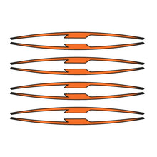 Carica l'immagine nel visualizzatore di Gallery, PUIG ADESIVI CERCHI PERFORMANCE ARANCIO FLUO - Kit con 16 strisce adesive, protegge la moto da graffi e raggi UV - COD. 21833T