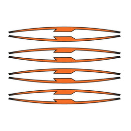 PUIG ADESIVI CERCHI PERFORMANCE ARANCIO FLUO - Kit con 16 strisce adesive, protegge la moto da graffi e raggi UV - COD. 21833T