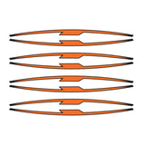 PUIG ADESIVI CERCHI PERFORMANCE ARANCIO FLUO - Kit con 16 strisce adesive, protegge la moto da graffi e raggi UV - COD. 21833T