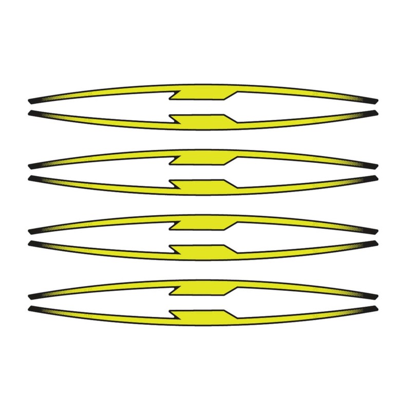 PUIG ADESIVI CERCHI PERFORMANCE GIALLO FLUO - Kit con 16 strisce adesive, protegge la moto da graffi e raggi UV - COD. 21833G