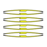 PUIG ADESIVI CERCHI PERFORMANCE GIALLO FLUO - Kit con 16 strisce adesive, protegge la moto da graffi e raggi UV - COD. 21833G