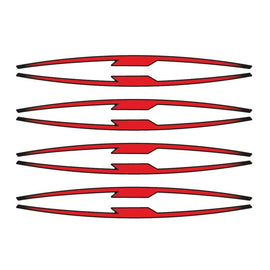 PUIG ADESIVI CERCHI PERFORMANCE ROSSO FLUO - Kit con 16 strisce adesive, protegge la moto da graffi e raggi UV - COD. 21833R