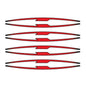 PUIG ADESIVI CERCHI PERFORMANCE ROSSO FLUO - Kit con 16 strisce adesive, protegge la moto da graffi e raggi UV - COD. 21833R