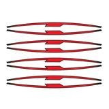 PUIG ADESIVI CERCHI PERFORMANCE ROSSO FLUO - Kit con 16 strisce adesive, protegge la moto da graffi e raggi UV - COD. 21833R