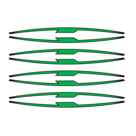 PUIG ADESIVI CERCHI PERFORMANCE VERDE FLUO - Kit con 16 strisce adesive, protegge la moto da graffi e raggi UV - COD. 21833V