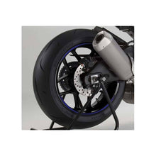 Carica l'immagine nel visualizzatore di Gallery, PUIG ADESIVI CERCHI PREMIUM BLU FLUO - Kit con 8 strisce adesive, protegge la moto da graffi e raggi UV - COD. 8431A