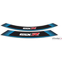 Carica l'immagine nel visualizzatore di Gallery, PUIG ADESIVI CERCHI SUZUKI GSX-R BLU - Il set consiste di 8 strisce adesive - COD. 5525A