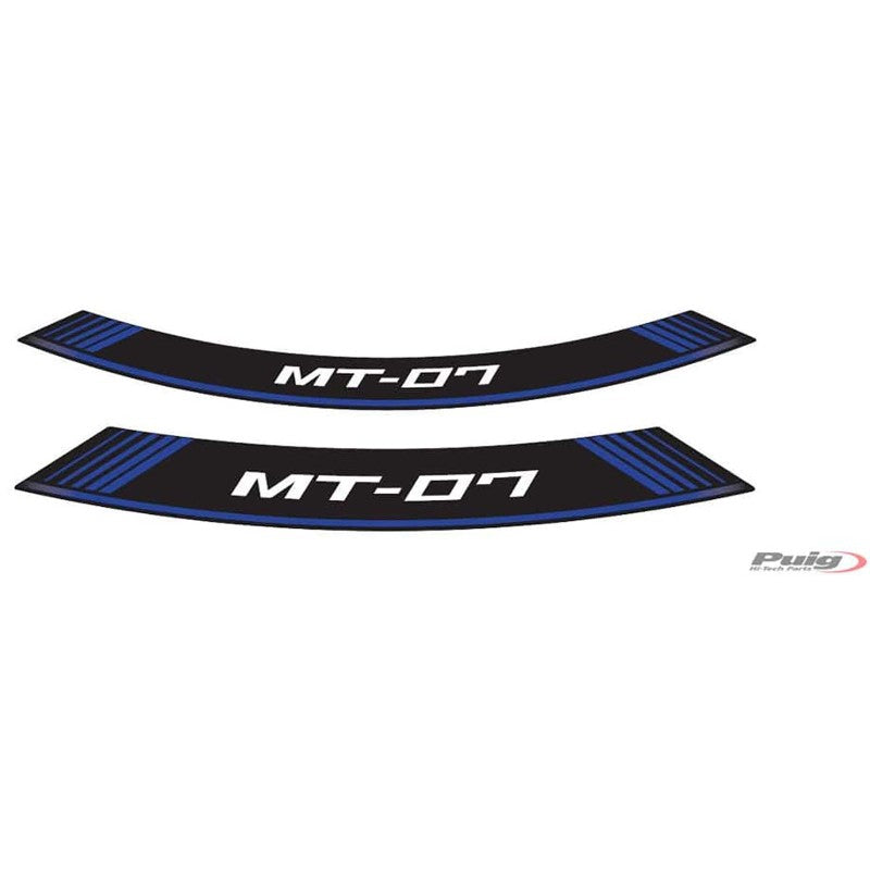PUIG ADESIVI CERCHI YAMAHA MT-07 BLU - Il set consiste di 8 strisce adesive - COD. 9136A