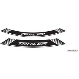 PUIG ADESIVI CERCHI YAMAHA TRACER BIANCO - Il set consiste di 8 strisce adesive - COD. 9293B