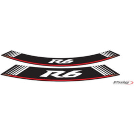 PUIG ADESIVI CERCHI YAMAHA YZF-R6 SILVER - Il set consiste di 8 strisce adesive - COD. 5530P